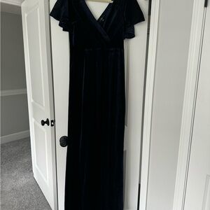 Velvet navy dress